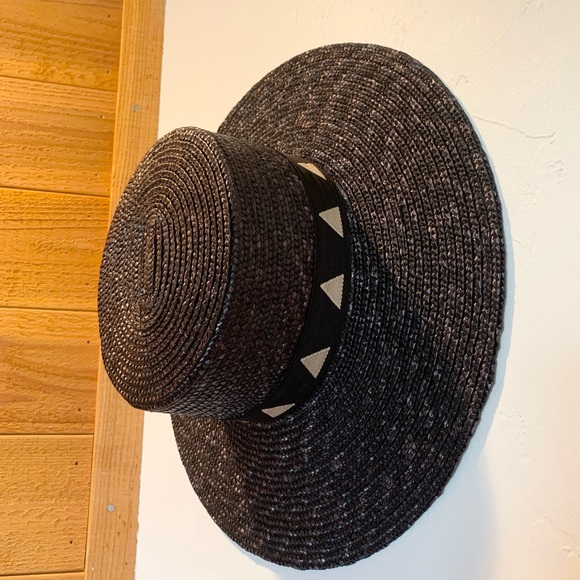 GIGI PIP Black Hat with Tan Details- NWOT main image 5